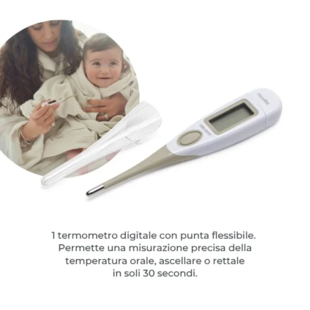 Nuvita Beauty Set Per La Cura Del Bambino Con Termometro Digitale Beige