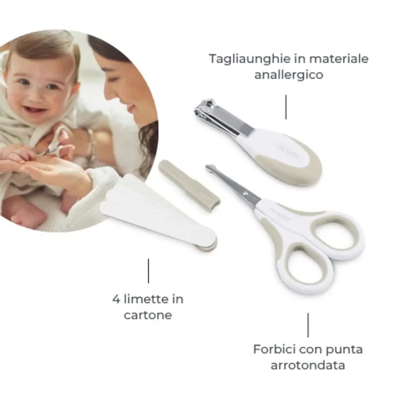 Nuvita Beauty Set Per La Cura Del Bambino Con Termometro Digitale Beige
