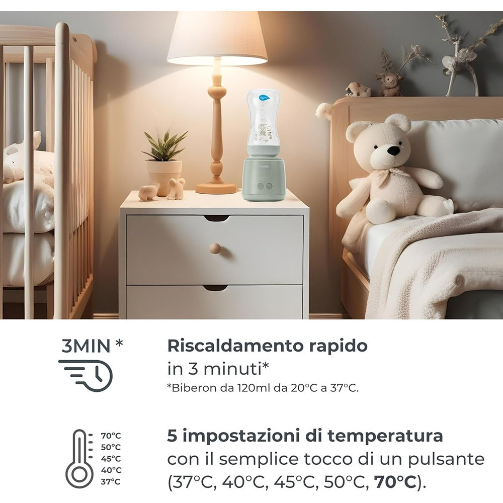Nuvita Scaldabiberon Portatile Universale Mix70 Con Funzione Scalda E Mescola