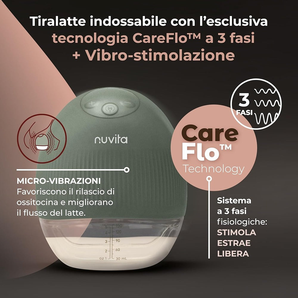 Nuvita Materno Flow Tiralatte Elettrico Indossabile Singolo 3 Fasi