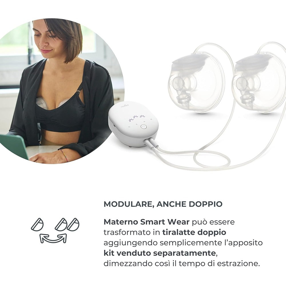 Nuvita Materno Smart Wear Tiralatte Elettrico Indossabile 3 Fasi