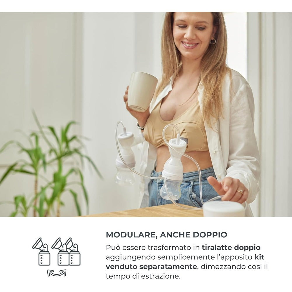Nuvita Materno Smart Tiralatte Elettrico Singolo 3 Fasi Con Coppe Intercambiabili