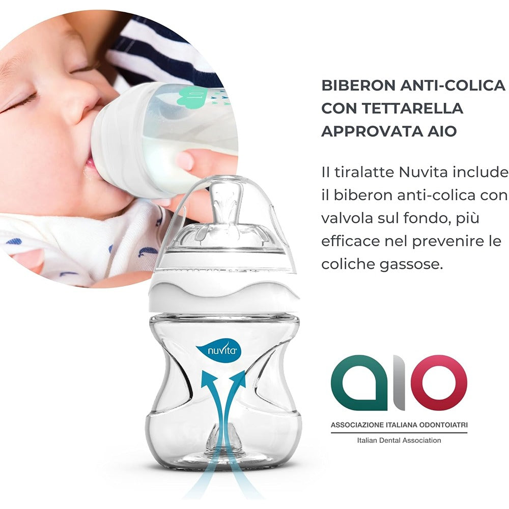 Nuvita Materno Smart Tiralatte Elettrico Singolo 3 Fasi Con Coppe Intercambiabili