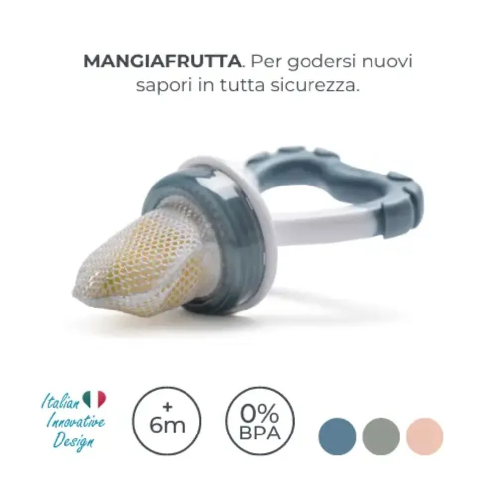 Nuvita Flavorillo Yum & Gum Mangia Frutta E Massaggiagengive 2 In 1 Sage Green