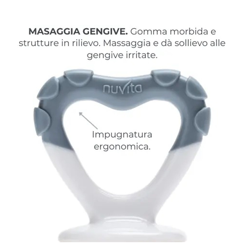 Nuvita Flavorillo Yum & Gum Mangia Frutta E Massaggiagengive 2 In 1 Sage Green