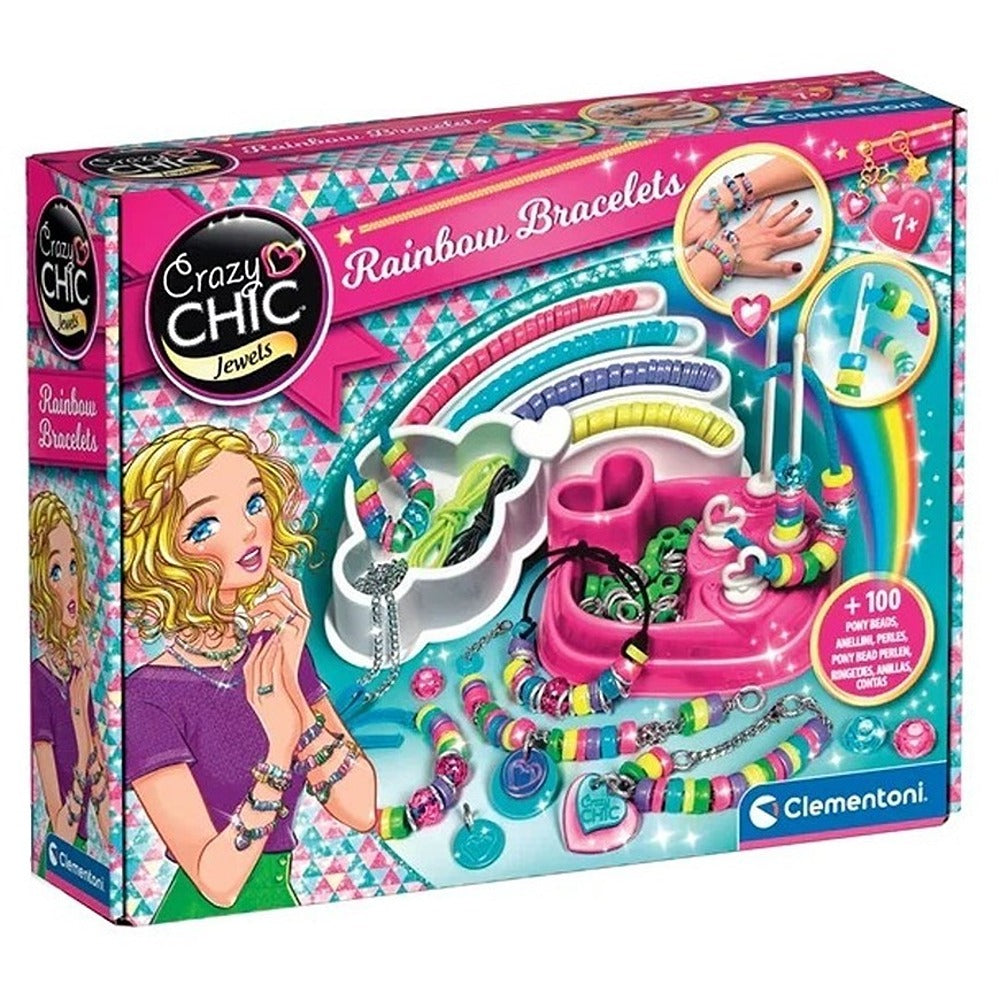 Clementoni Crazy Chic Rainbow Bracelets - Set per Realizzare Braccialetti