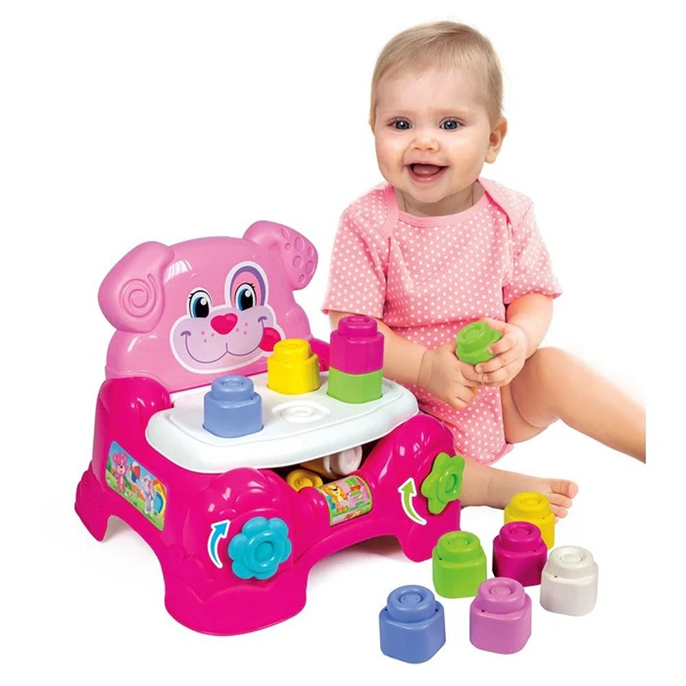 Clementoni Soft Clemmy Poltroncina Portamattoncini Rosa
