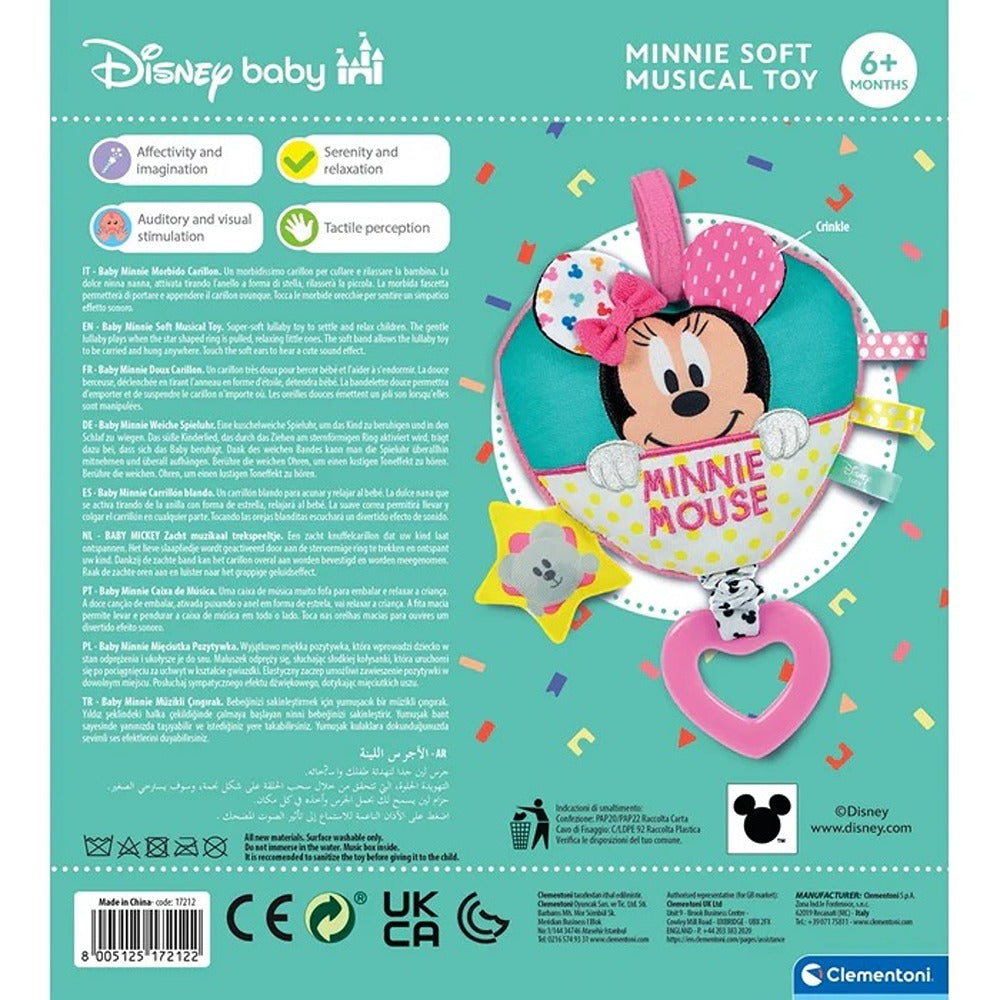 Clementoni Baby Minnie Soft Musical Toy - Baby Minnie Morbido Carillon