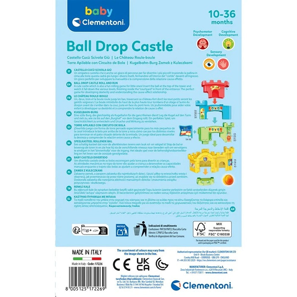 Clementoni Baby Ball Drop Castle -  Castello Cucu' Scivola Giu'