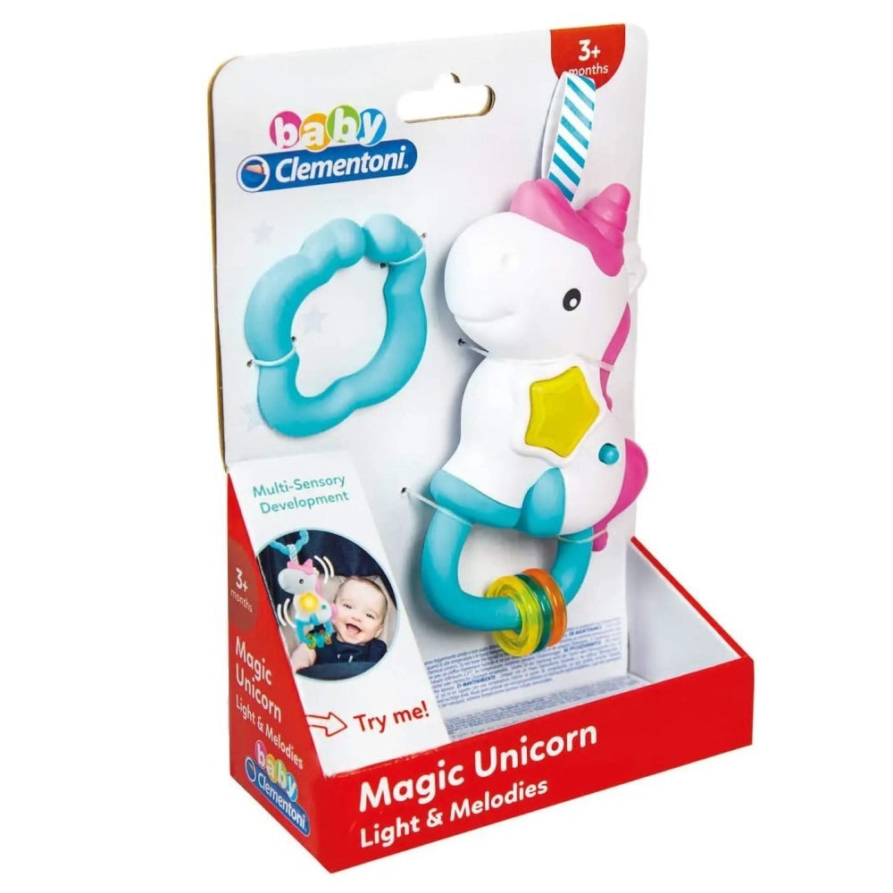 Clementoni Baby Magic Unicorn - Light & Melodies - Sonaglino Unicorno Interattivo
