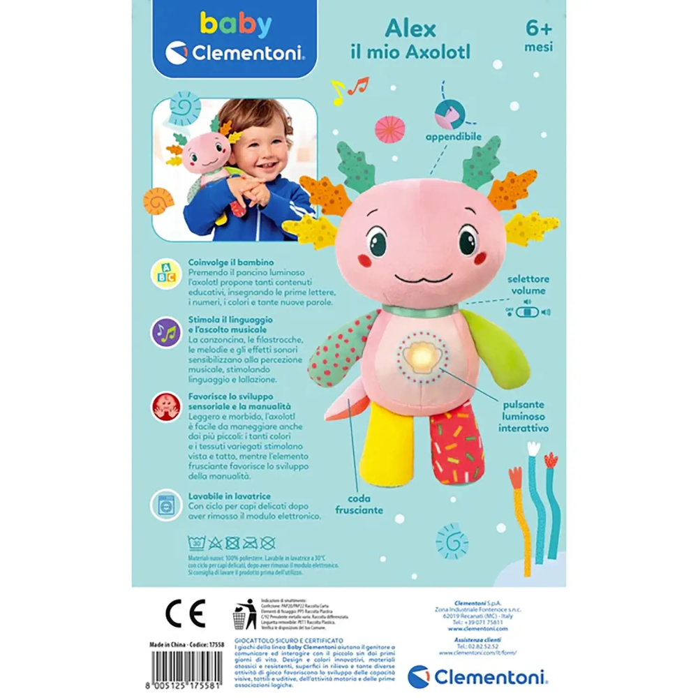 Clementoni Baby Alex il mio Axolotl
