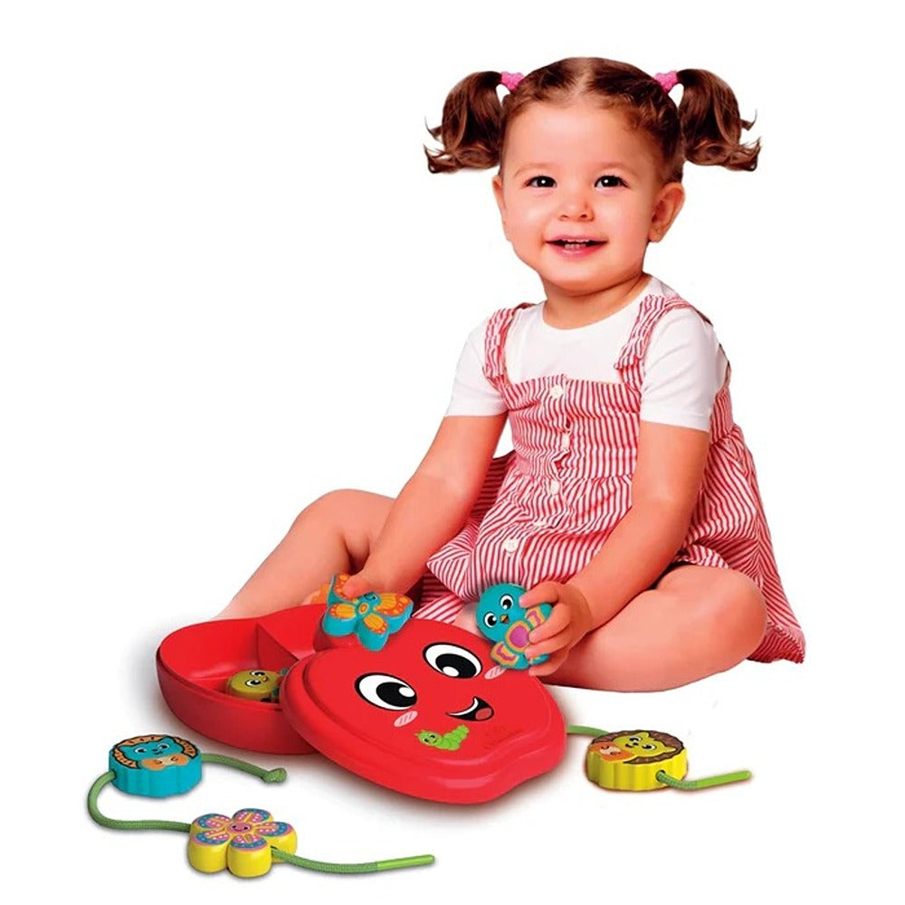 Clementoni Montessori Happy Apple & Friends - Lacing game