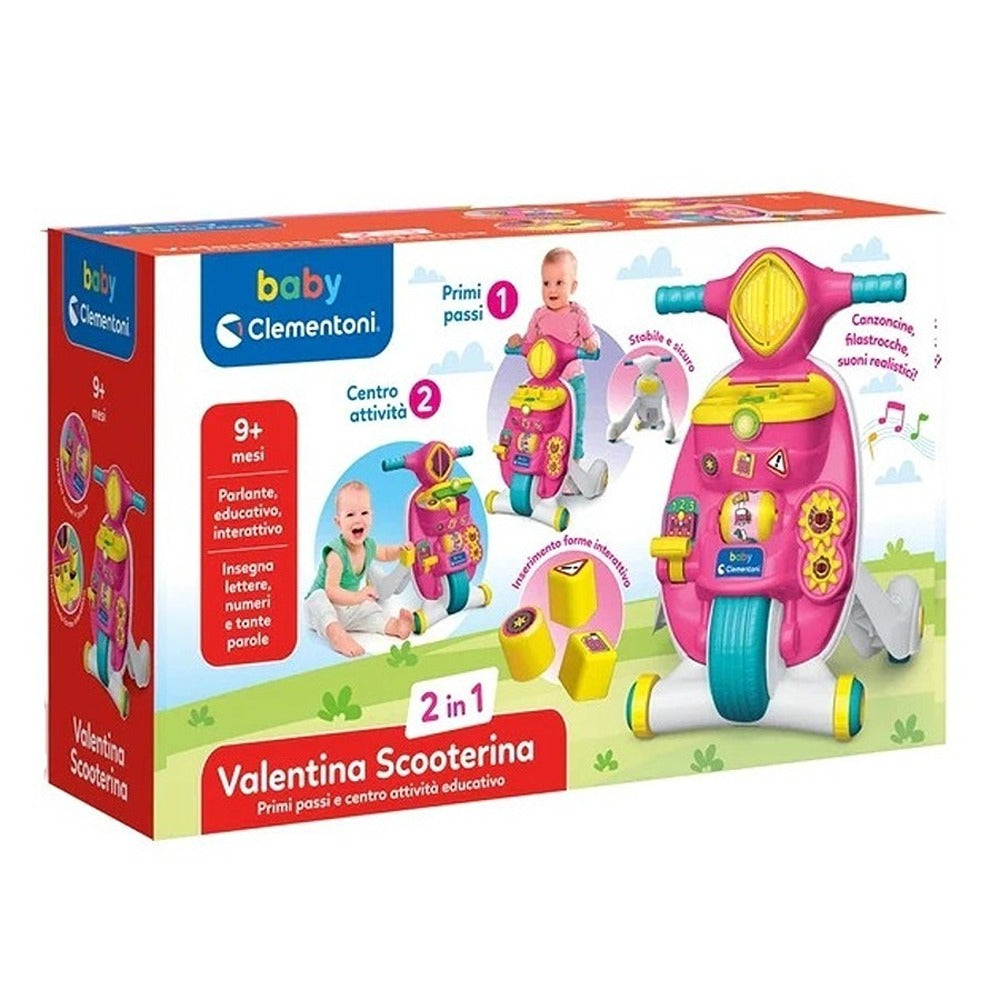 Clementoni Baby Valentina Scooterina Primi Passi 2 in 1
