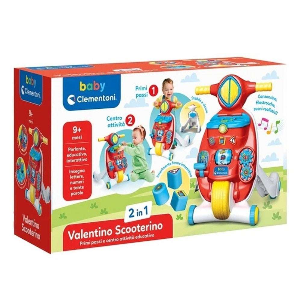 Clementoni Baby Valentino Scooterino Primi Passi 2 in 1