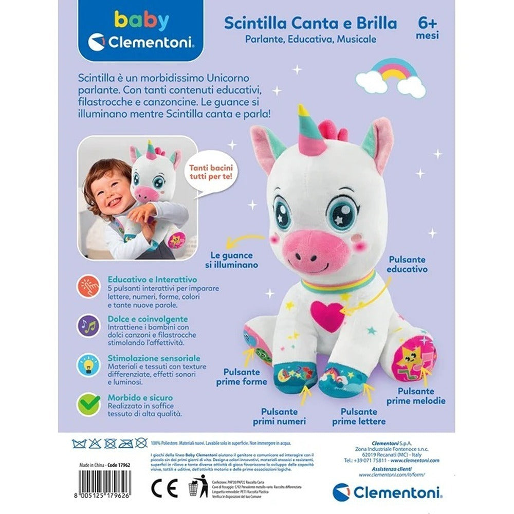 Clementoni Baby Scintilla Unicorno Canta E Brilla