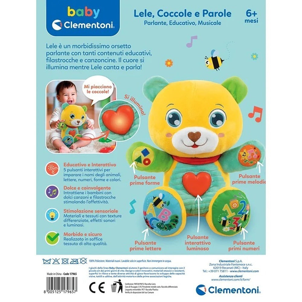 Clementoni Baby Lele Coccole E Parole - Orsetto Interattivo