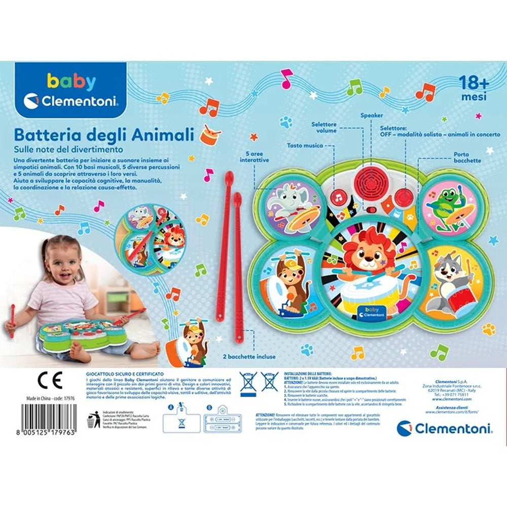 Clementoni Baby Animal Drum - La Batteria Degli Animali