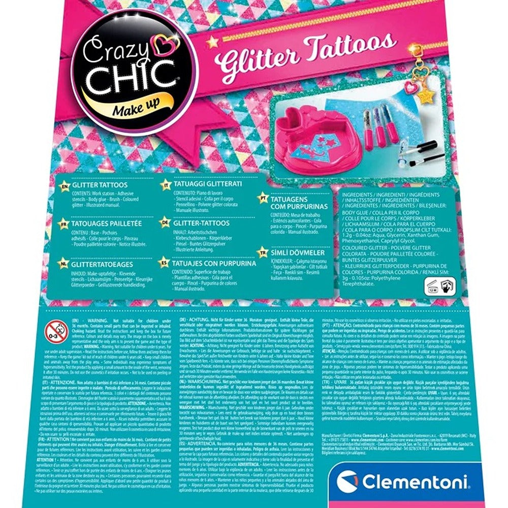 Clementoni Crazy Chic Glitter Tattoo