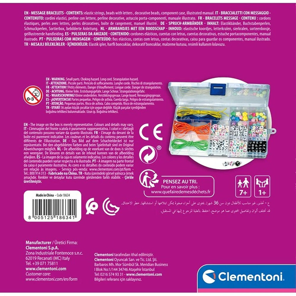 Clementoni Crazy Chic Message Bracelets - Set Per Realizzare Braccialetti
