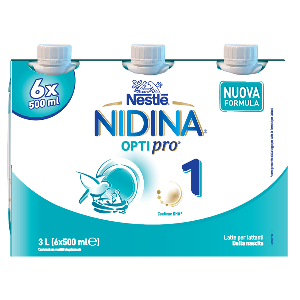 Nestlé Nidina Optipro 1 Latte Liquido Per Lattanti 6x500 ml