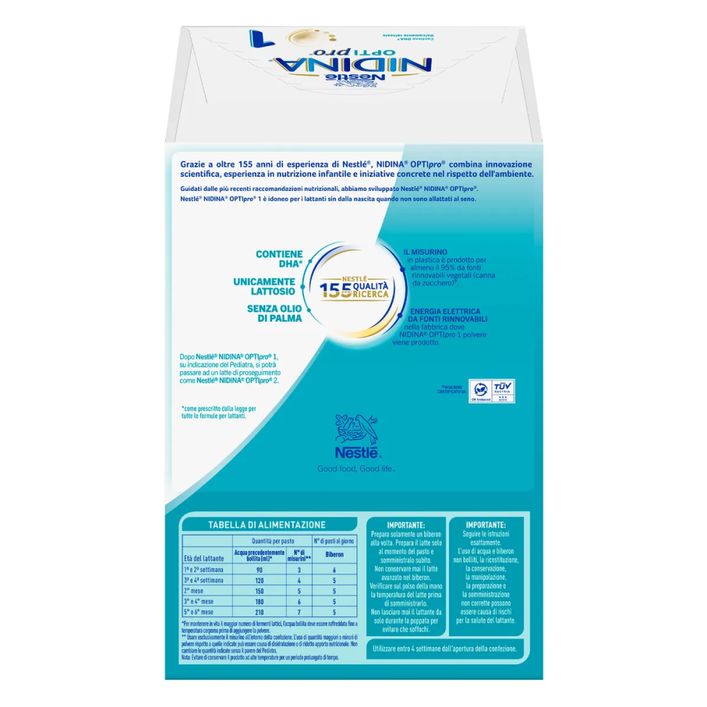 Nestlé Nidina Optipro 1 Latte In Polvere Per Lattanti 1200 gr