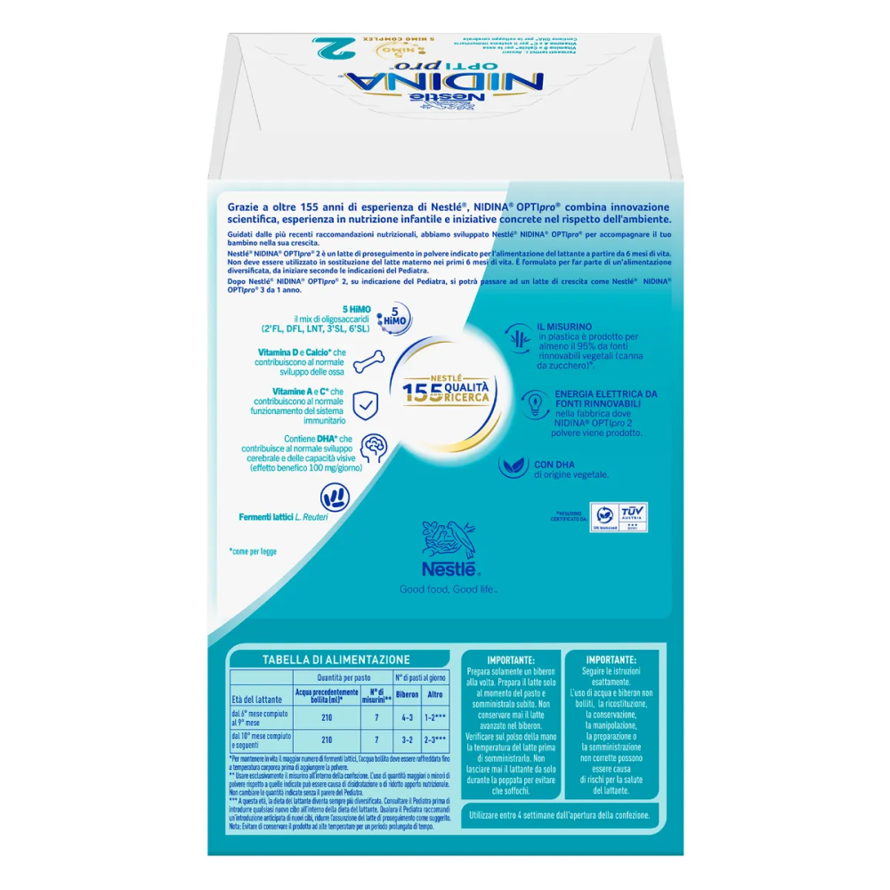 Nestlé Nidina Optipro 2 Latte In Polvere Di Proseguimento 1200 gr