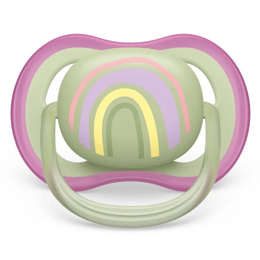 Philips Avent Ultra Air Succhietti Ortodontici Sole E Arcobaleno Lilla E Verde 0-6 Mesi 2 Pezzi