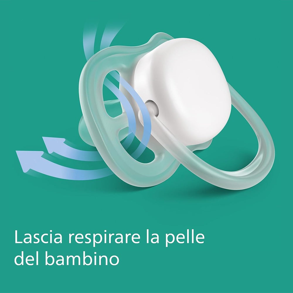 Philips Avent Ultra Air Succhietti Ortodontici Sole E Arcobaleno Lilla E Verde 0-6 Mesi 2 Pezzi