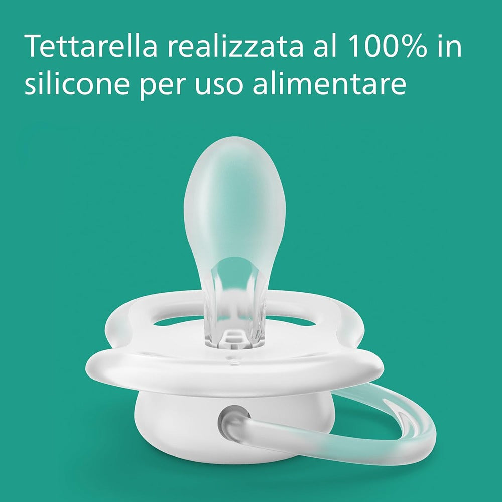 Philips Avent Ultra Air Succhietti Ortodontici Sole E Arcobaleno Blu E Verde 0-6 Mesi 2 Pezzi