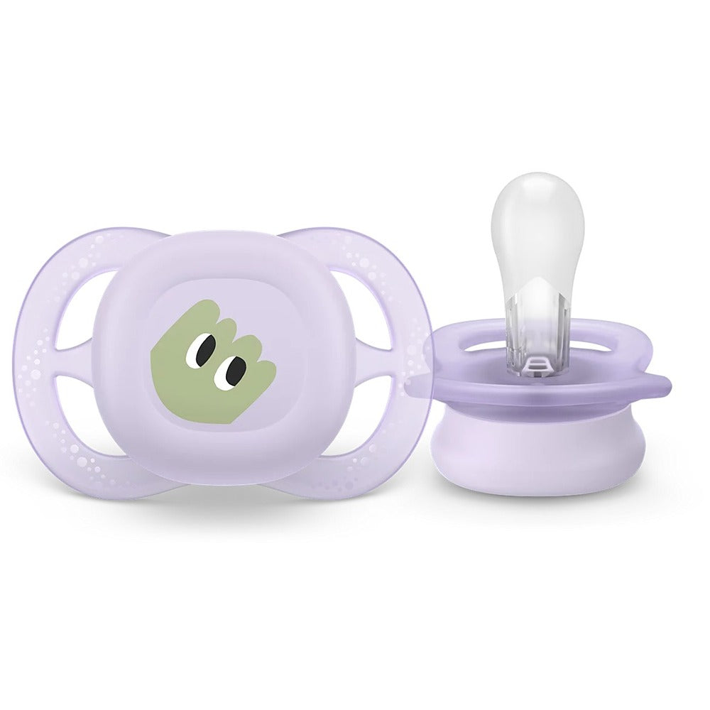 Philips Avent Ultra Start Succhietti Ortodontici Viola E Giallo 0-2 Mesi 2 Pezzi