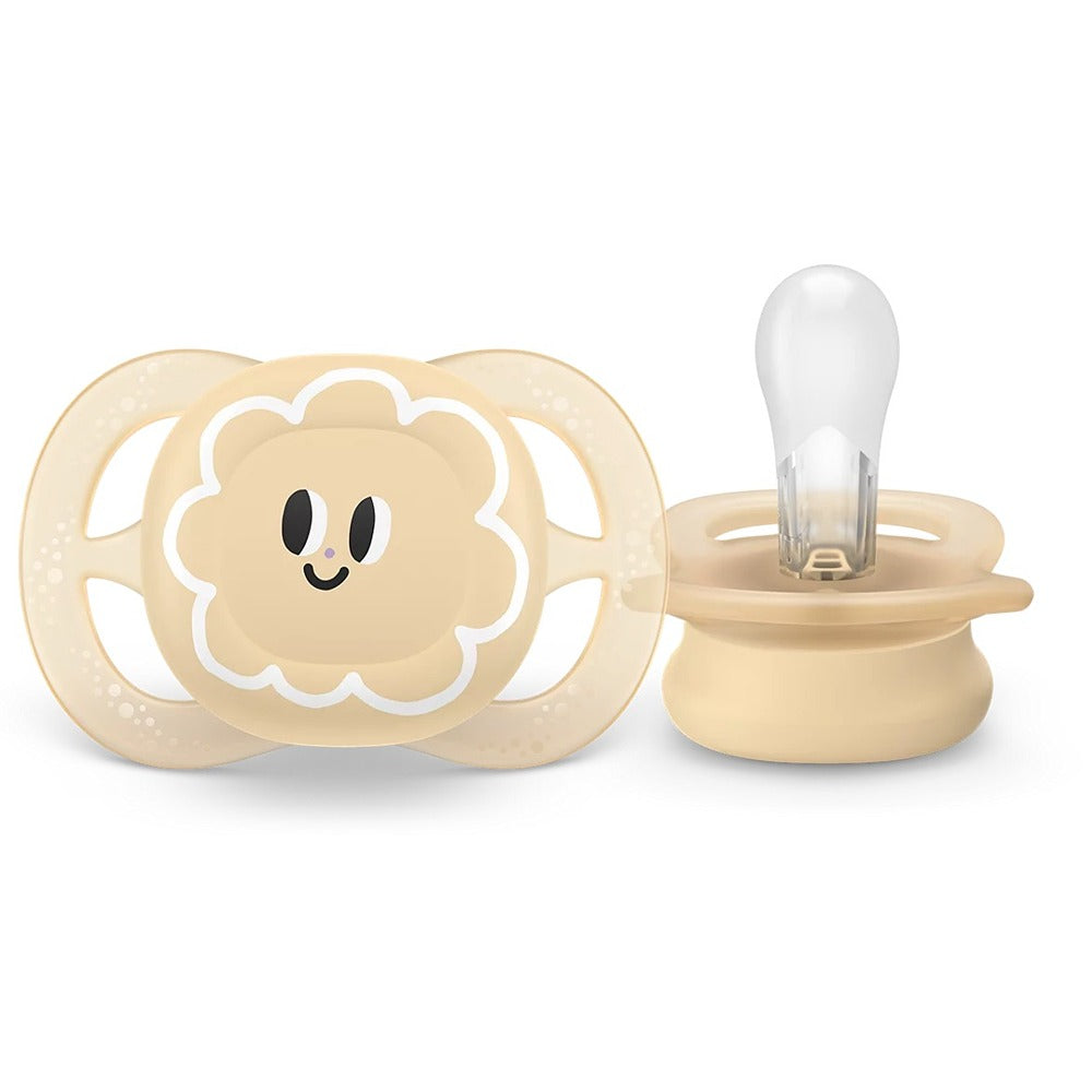 Philips Avent Ultra Start Succhietti Ortodontici Viola E Giallo 0-2 Mesi 2 Pezzi