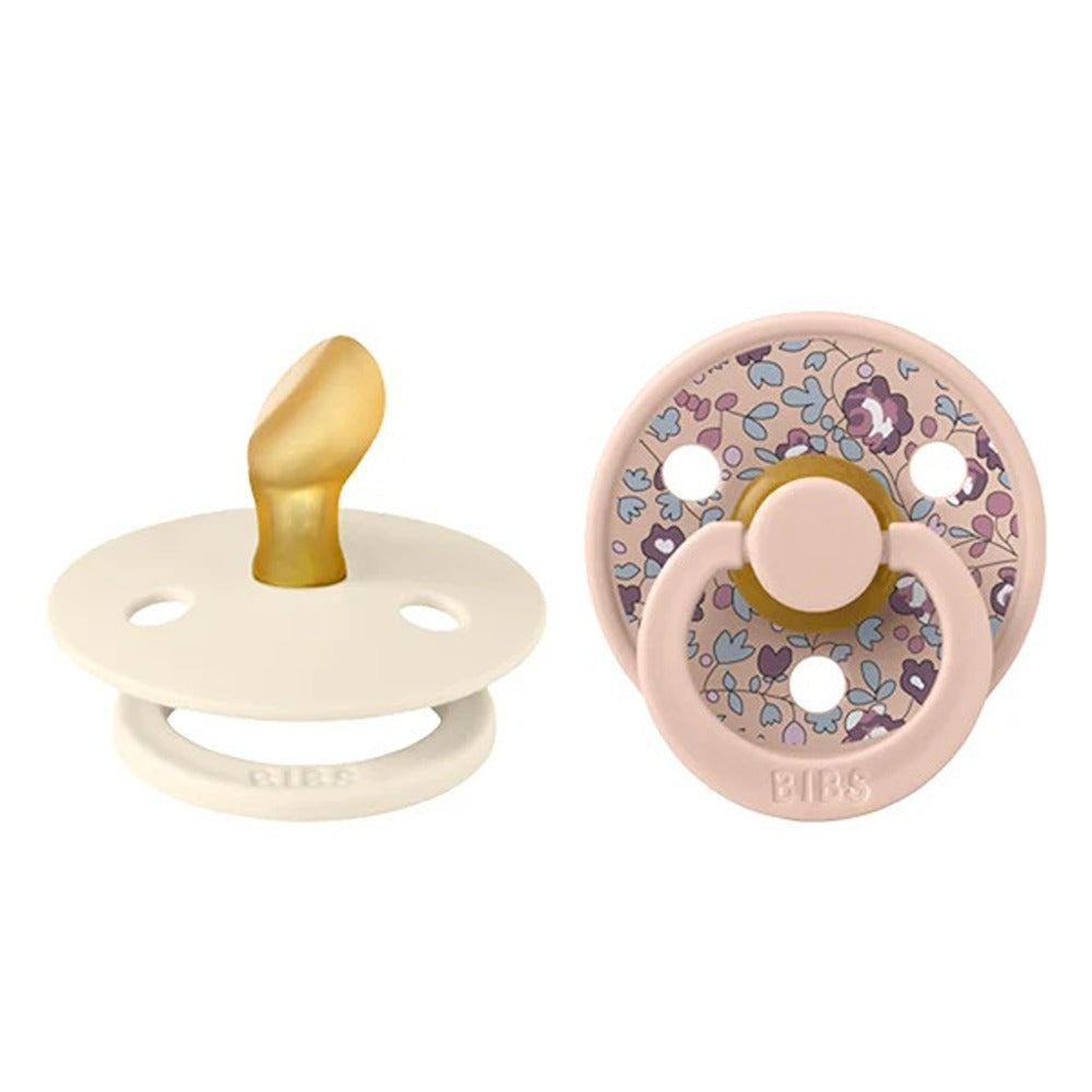 Bibs Liberty Set 2 Ciucci Tettarella Anatomica In Lattice Di Gomma Naturale Eloise E Blush Mix 0-6 Mesi