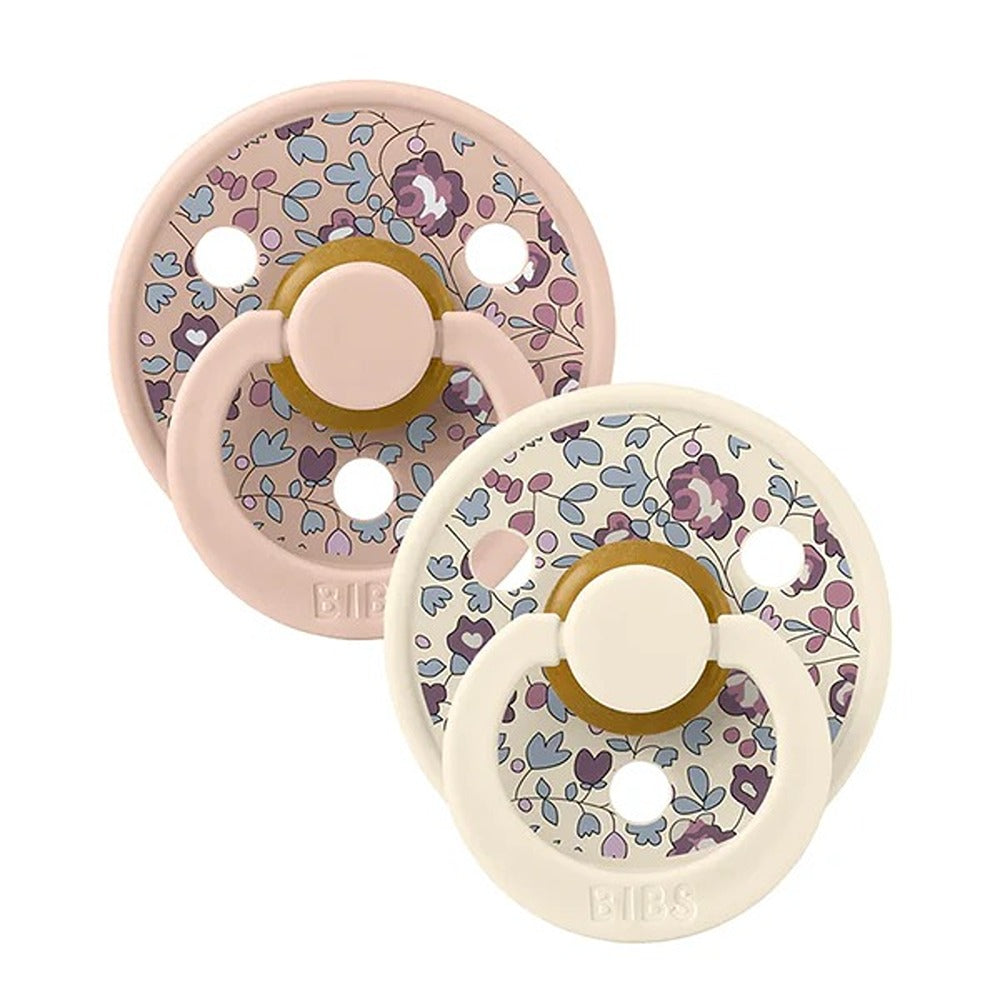 Bibs Liberty Set 2 Ciucci Tettarella Anatomica In Lattice Di Gomma Naturale Eloise E Blush Mix 0-6 Mesi