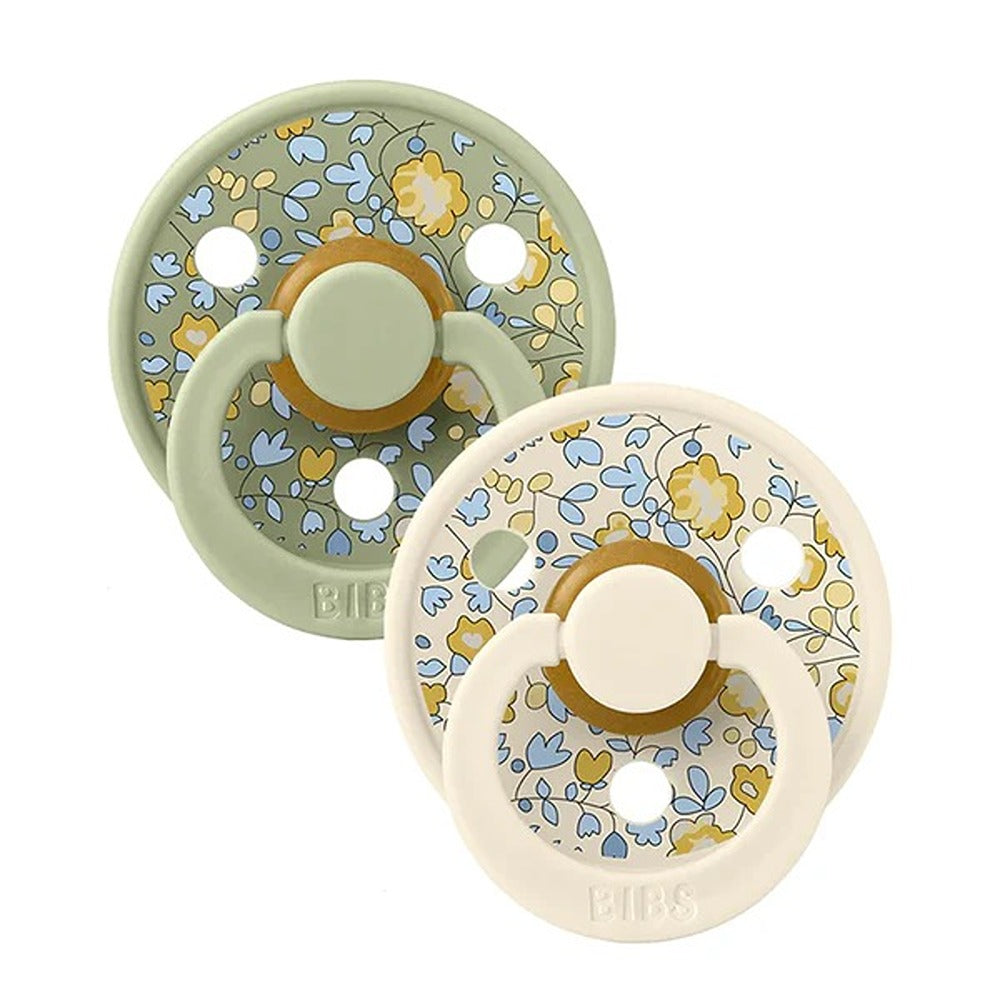 Bibs Liberty Set 2 Ciucci Tettarella Anatomica In Lattice Di Gomma Naturale Eloise E Sage Mix 0-6 Mesi