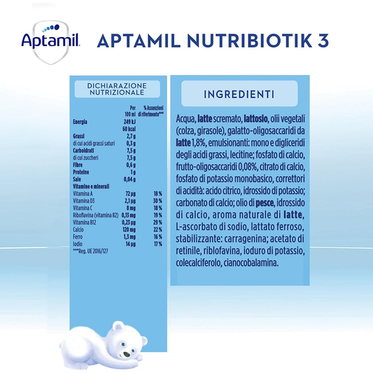 Aptamil Nutribiotik 3 Latte Liquido Di Crescita 1000 ml
