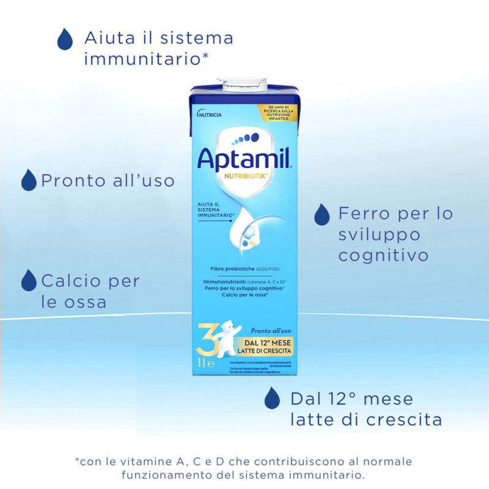 Aptamil Nutribiotik 3 Latte Liquido Di Crescita 1000 ml