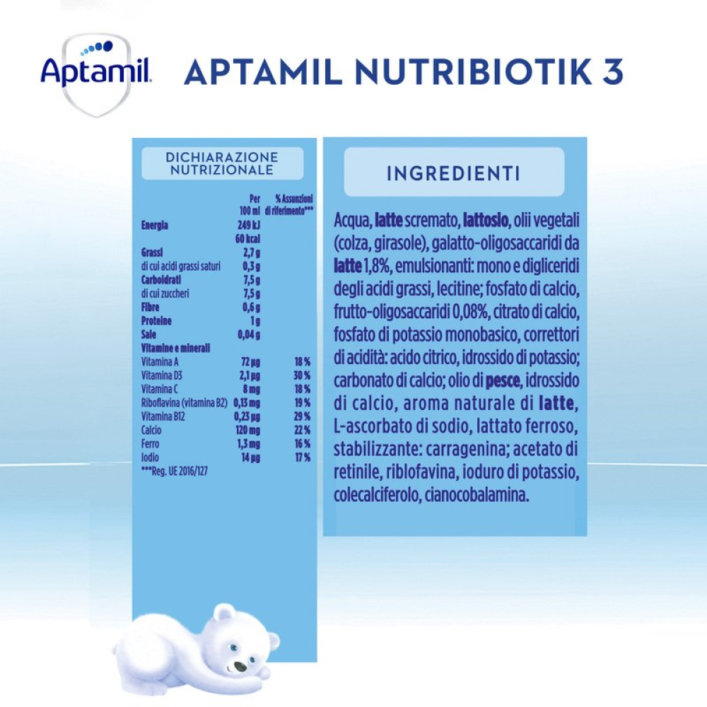 Aptamil Nutribiotik 3 Latte Liquido Di Crescita 1000 ml