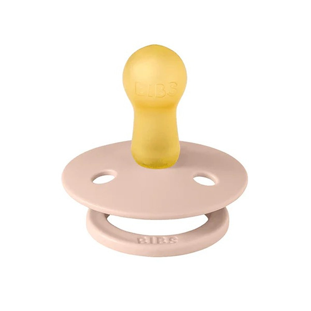 Bibs Liberty Set 2 Ciucci Tettarella Tonda In Lattice Di Gomma Naturale Mattone E Rosa 6-18 Mesi
