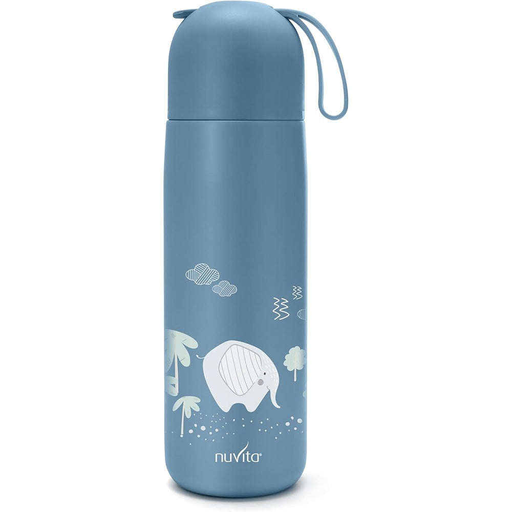 Nuvita Borraccia Termica In Acciaio Con Manico In Silicone 400 ml Powder Blue