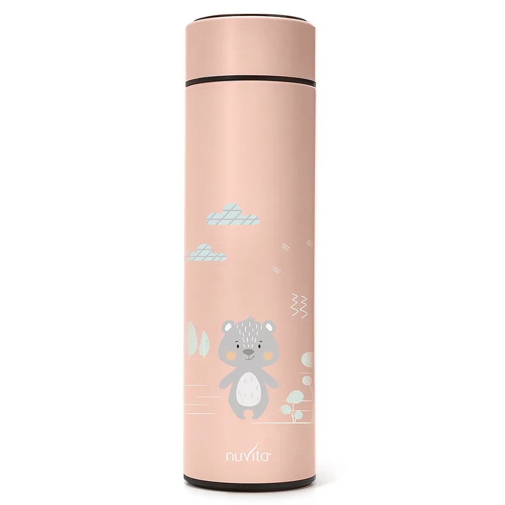 Nuvita Borraccia Termica In Acciaio Con Termometro Led 500 ml English Rose