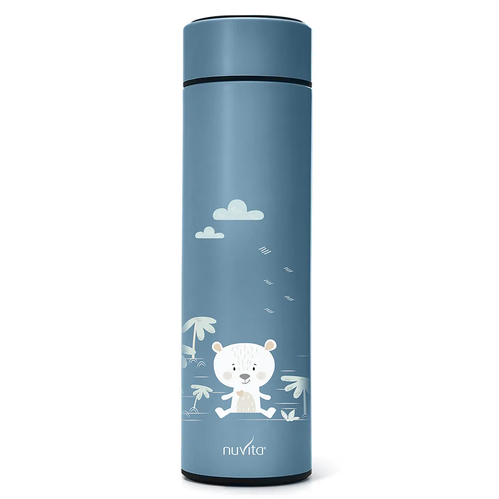 Nuvita Borraccia Termica In Acciaio Con Termometro Led 500 ml Powder Blue