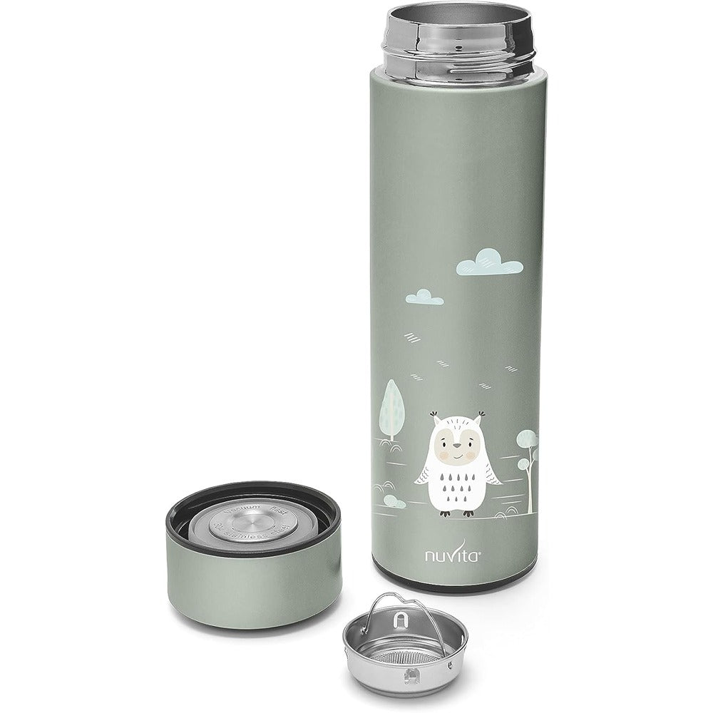 Nuvita Borraccia Termica In Acciaio Con Termometro Led 500 ml Sage Green