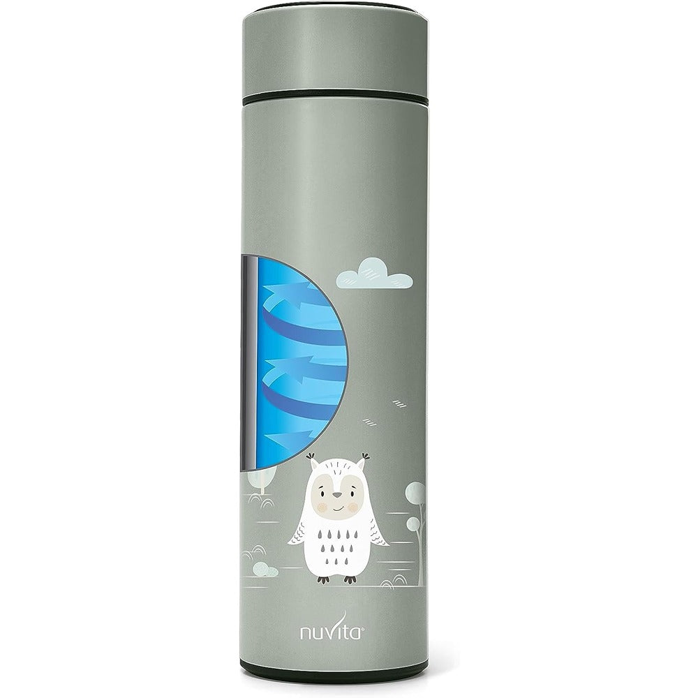 Nuvita Borraccia Termica In Acciaio Con Termometro Led 500 ml Sage Green