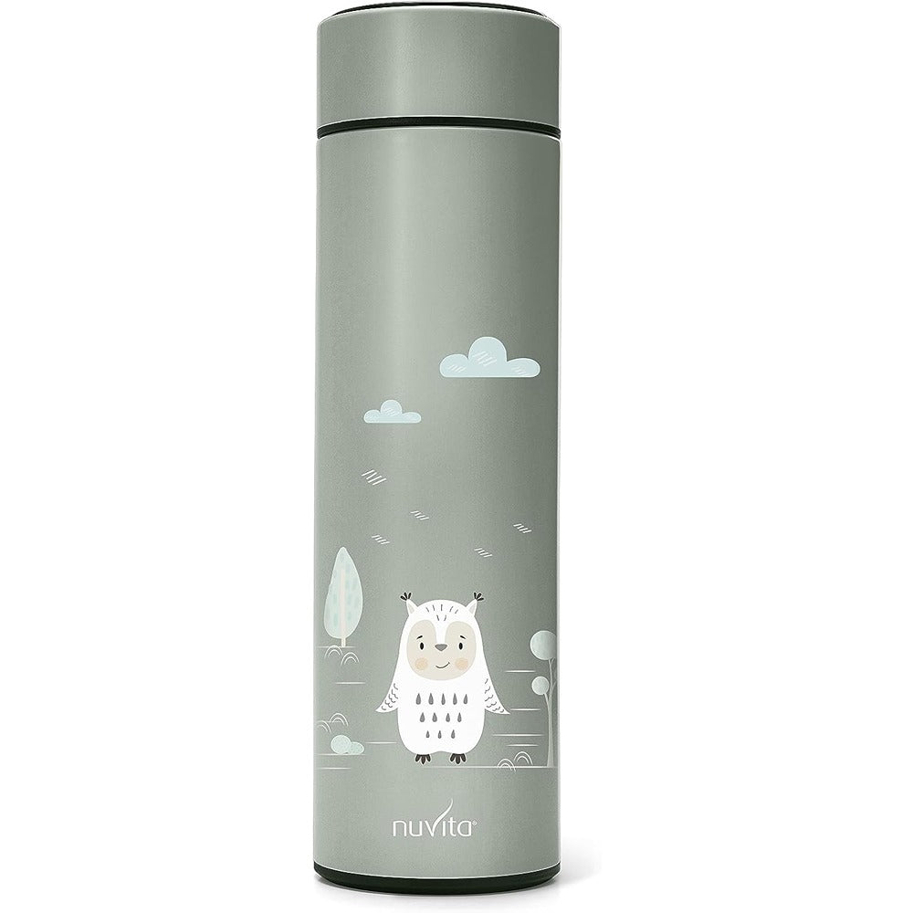 Nuvita Borraccia Termica In Acciaio Con Termometro Led 500 ml Sage Green