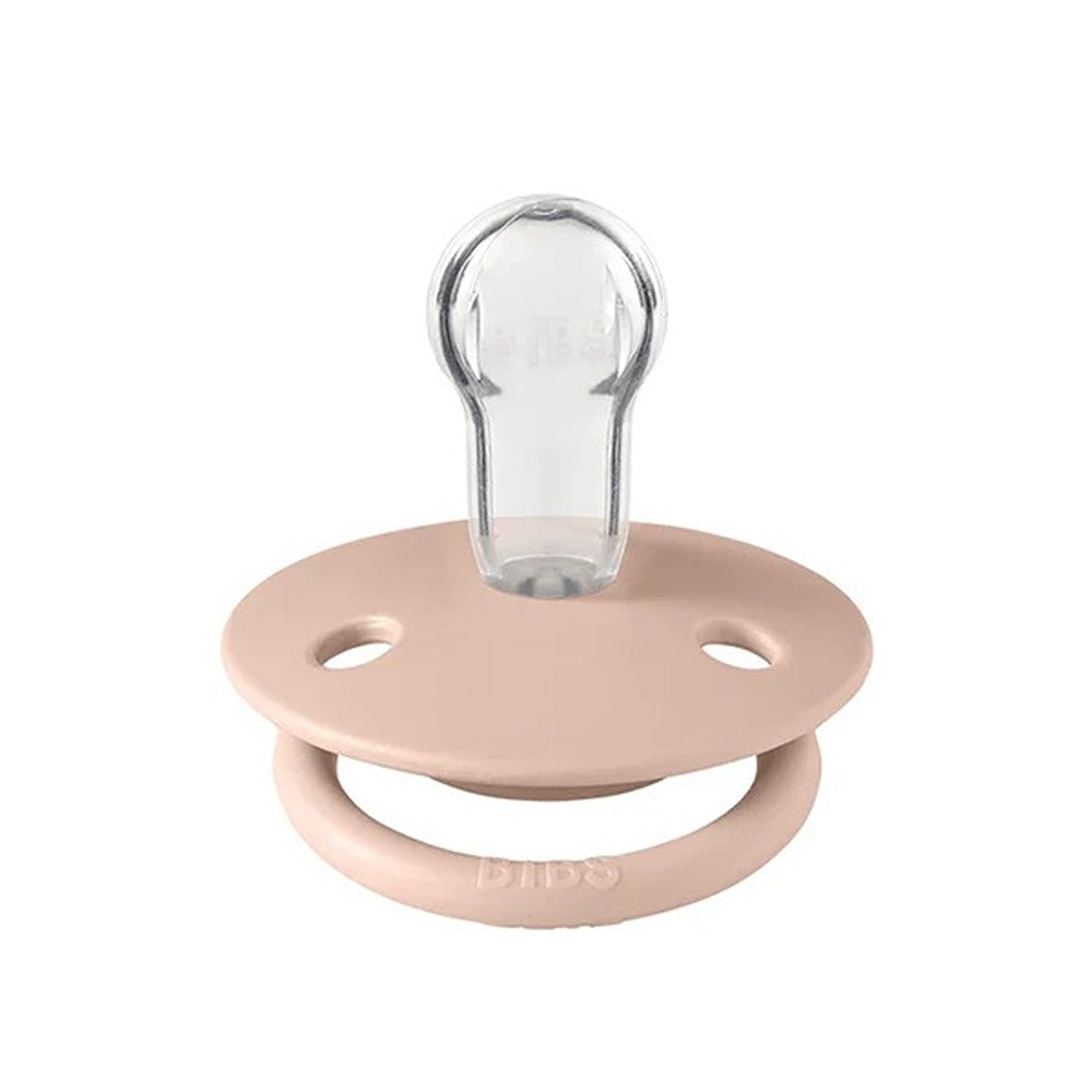 Bibs De Lux Set 2 Ciucci Tettarella Tonda In Silicone Ipoallergenica Avorio E Rosa 0-36 Mesi