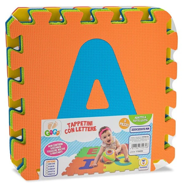 Teorema Tappeto Puzzle Bambini con Lettere 5 Pezzi
