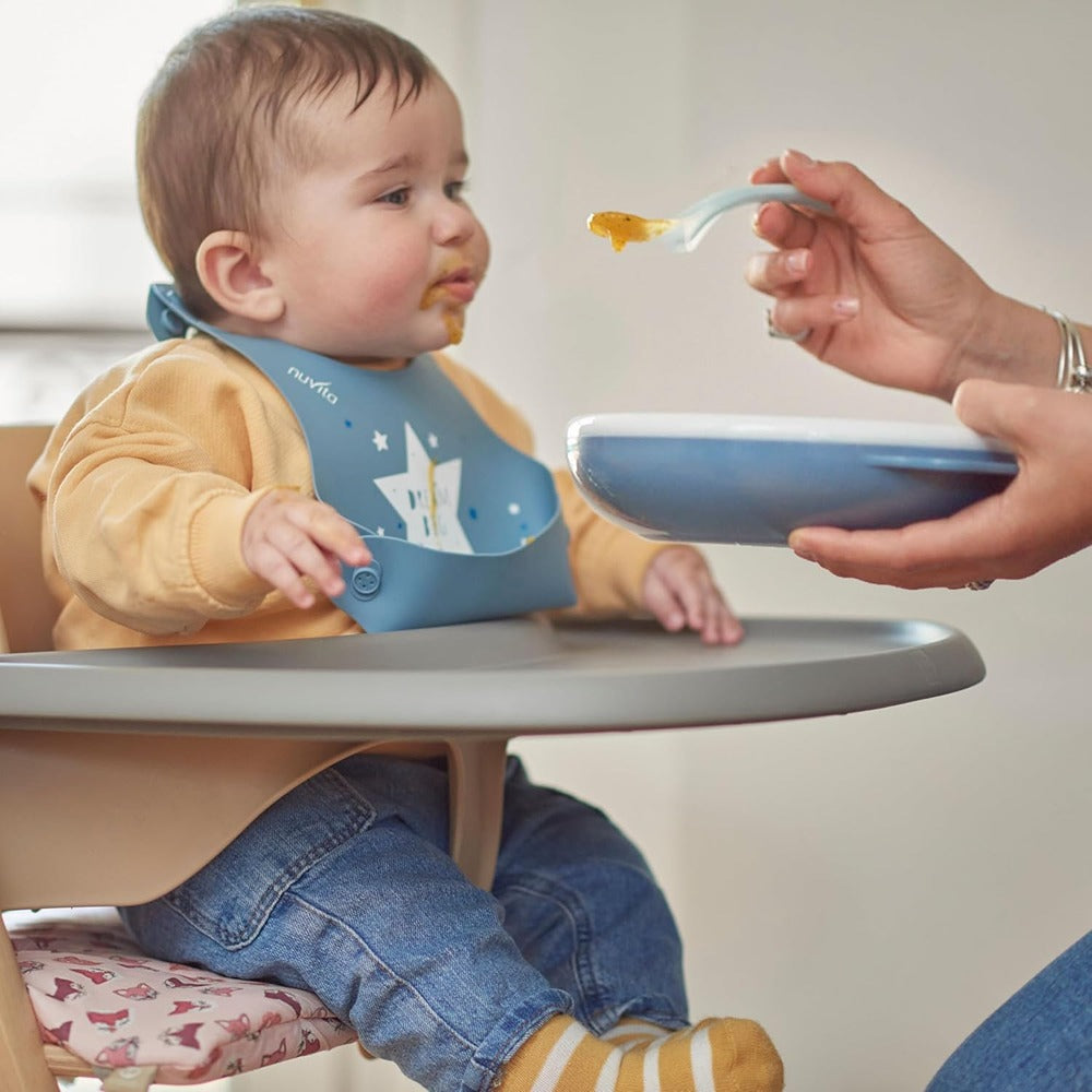 Nuvita Easy Eating Set 2 Cucchiai In Silicone English Rose
