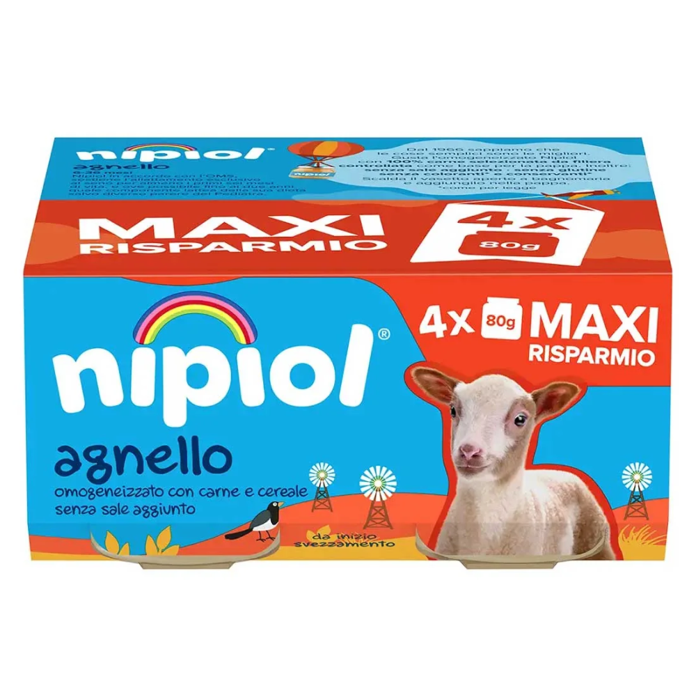 Nipiol Omogeneizzato Agnello 4x80 gr