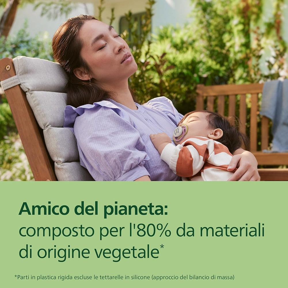 Philips Avent Ultra Air Nighttime Succhietti Ortodontici Uccellino E Farfalla 6-18 Mesi 2 Pezzi