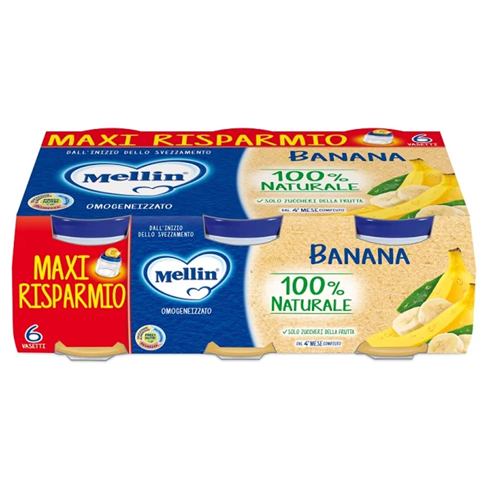 Mellin Omogeneizzato Frutta Banana 6x100 gr